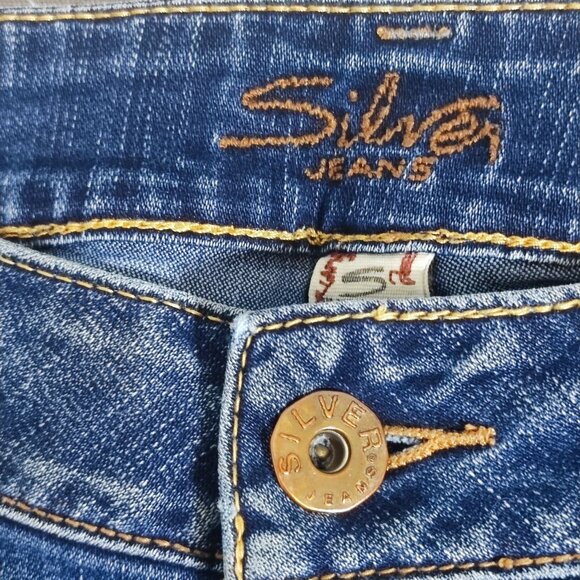 Silver Jeans women's size W30/L34 medium washed blue colour Suki Boot cut jeans - Picture 5 of 16